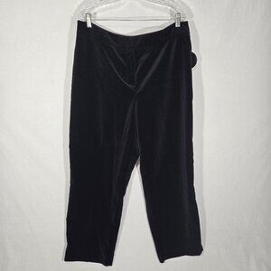 VINTAGE 80s 90s Y2K Retro Old-Stock Dark Purple VELVET Pants Women Plus Size 20W